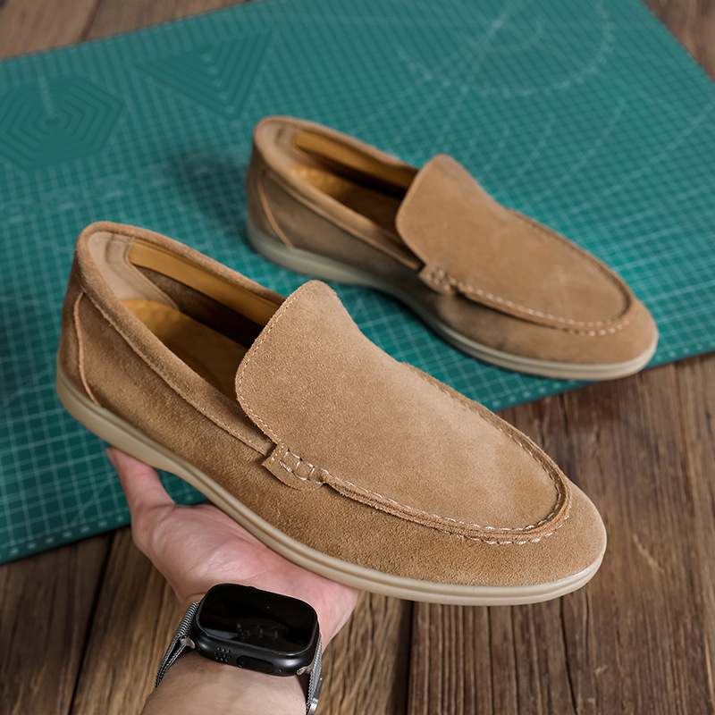 Francia kültéri munkaruha, sokoldalú retró férfi bőrcipő, 2023, tavaszi és őszi, új, ifjúsági, hétköznapi mokaszin