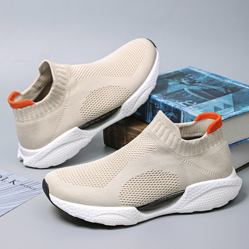 Χονδρική πώληση Ανδρικά παπούτσια Slip-on παπούτσια για περπάτημα Cross Border plus size Casual Mesh sneaker Μαλακή σόλα Παπούτσια ταξιδιού Κάλτσες Παπούτσια
