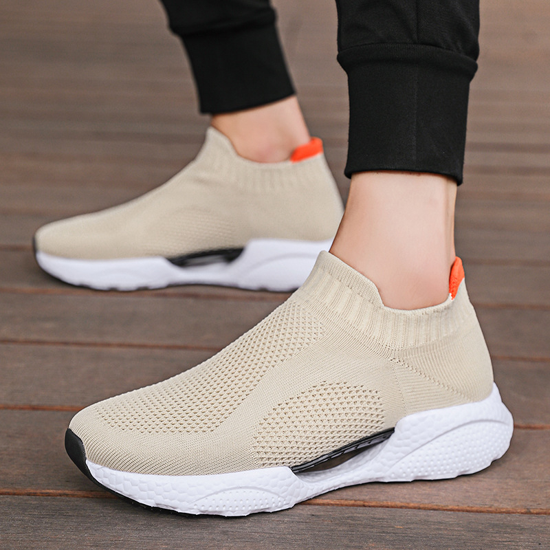 Χονδρική πώληση Ανδρικά παπούτσια Slip-on παπούτσια για περπάτημα Cross Border plus size Casual Mesh sneaker Μαλακή σόλα Παπούτσια ταξιδιού Κάλτσες Παπούτσια