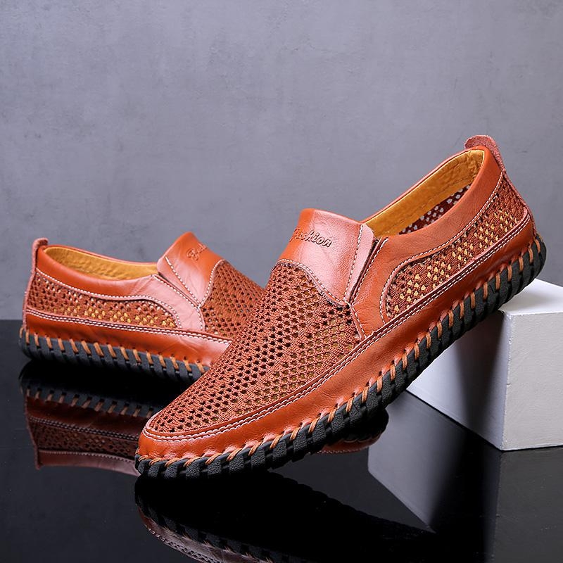 2024 új, hálós, határokon átnyúló, nagy méretű, férfi cipők, repülő, szőtt, lélegző, férfi cipők