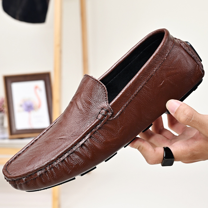 Pantofi sport pentru bărbați, stil simplu, cu talpă moale, antiderapantă, respirabil, pentru șofat, stil casual, de dimensiuni mari