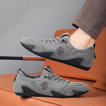 Ανδρικά παπούτσια Doug Shoes, νέας τεχνολογίας, με slip-on, αναπνεύσιμα δερμάτινα παπούτσια αυτοκινήτου για άνδρες, σε στυλ Crossborder.