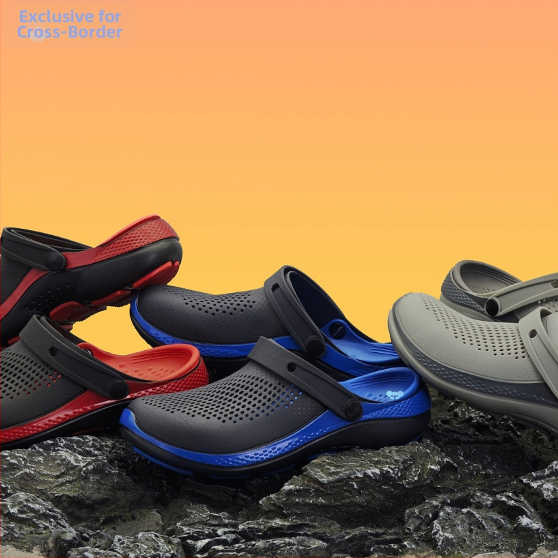 Férfi divatos, lélegző, EVA anyagú klumpa, csúszásgátló, tartós, lyukas, határokon átnyúló