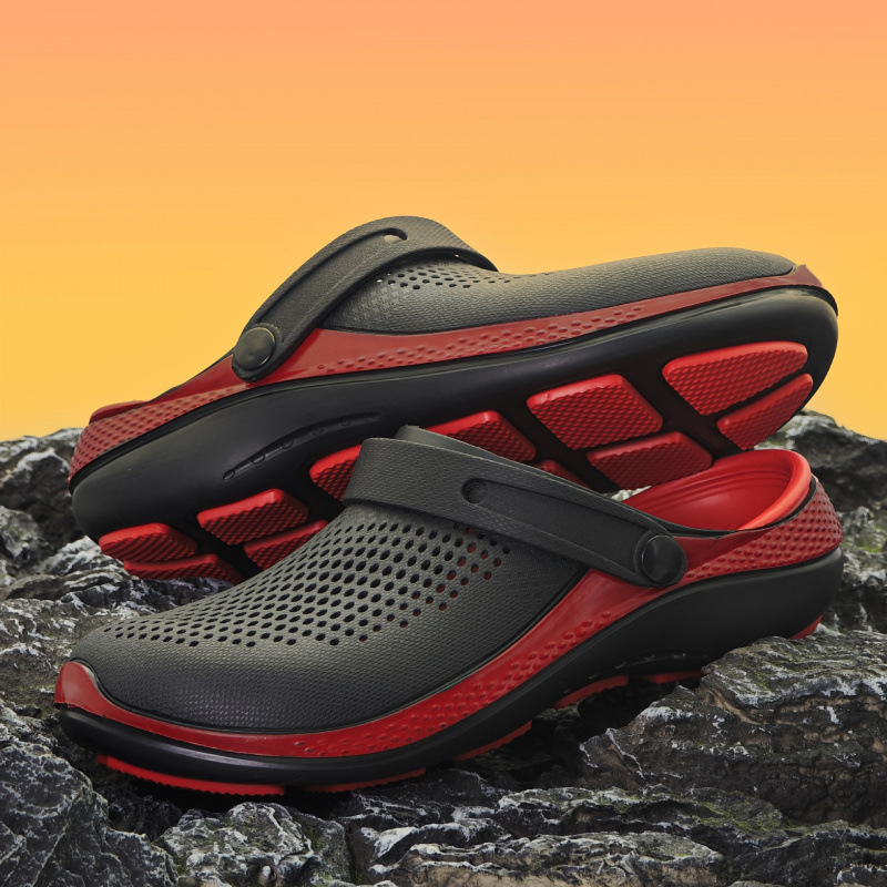 Férfi divatos, lélegző, EVA anyagú klumpa, csúszásgátló, tartós, lyukas, határokon átnyúló