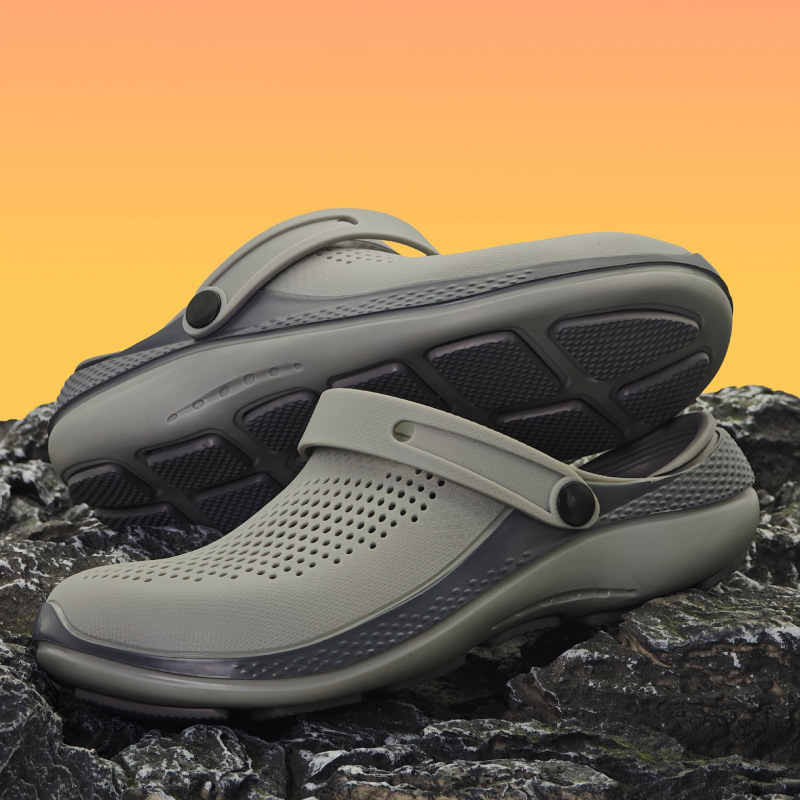Férfi divatos, lélegző, EVA anyagú klumpa, csúszásgátló, tartós, lyukas, határokon átnyúló