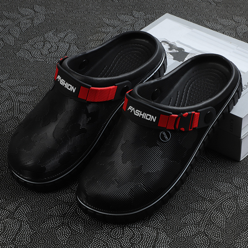 Vietnami papucsok, nyári, új, férfi alkalmi strandszandálok, kényelmes, csúszásmentes, két viseletű, lyuk nélküli orrú klumpa férfiaknak