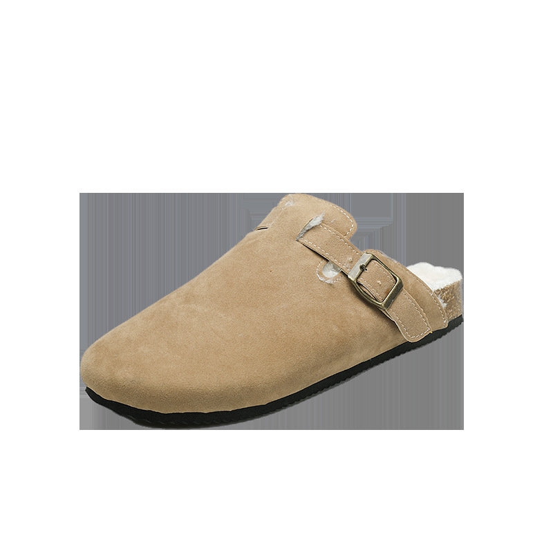 Pantofi Burken direct din fabrică pentru bărbați și femei, de iarnă, cu căptușeală din fleece, antiderapanți, papuci de bumbac, mocasini