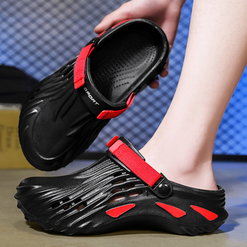 Határokon átnyúló nyári új könnyű klumpa, lélegző lábujj-lábujj nagy méretű strandcipők, alkalmi szandálok, férfi cipők