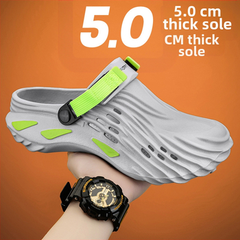 Νέα ελαφριά τσόκαρα για το καλοκαίρι, αναπνεύσιμα μεγάλα παπούτσια θαλάσσης με δάχτυλα, καθημερινά σανδάλια, ανδρικά παπούτσια