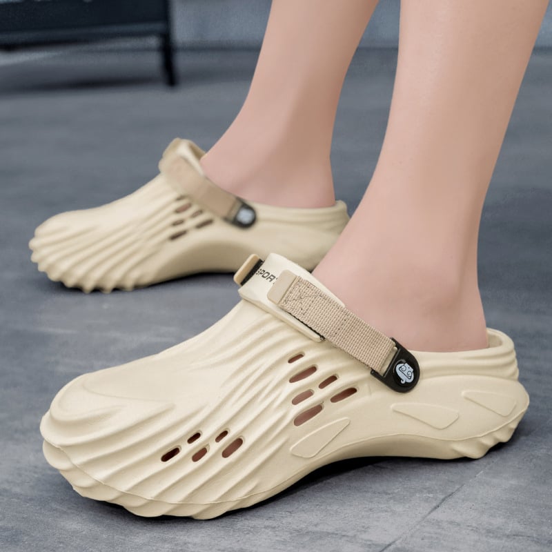 Pantofi Croc pentru bărbați, vară, îmbrăcăminte exterioară, antiderapantă, sport, cu vârfuri degetelor, care se simt ca și cum ai călca pe rahat, pentru condus, sandale casual cu dublă utilizare, pentru plajă