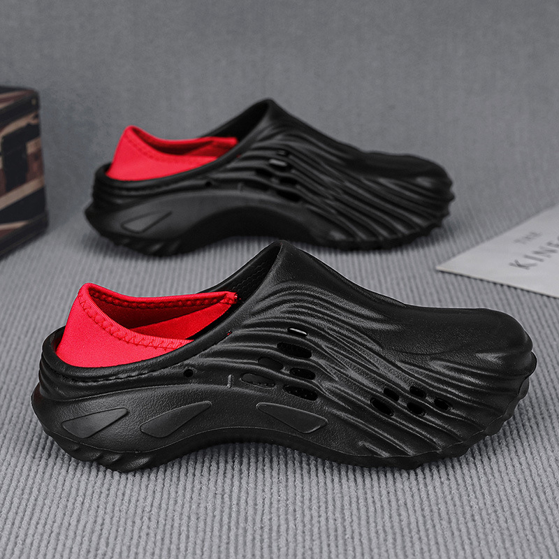 Vara nouă 2025 Alien Hole pantofi bărbați respirabil exterior îmbrăcăminte groasă talpă ușoară Baotou plajă sandale