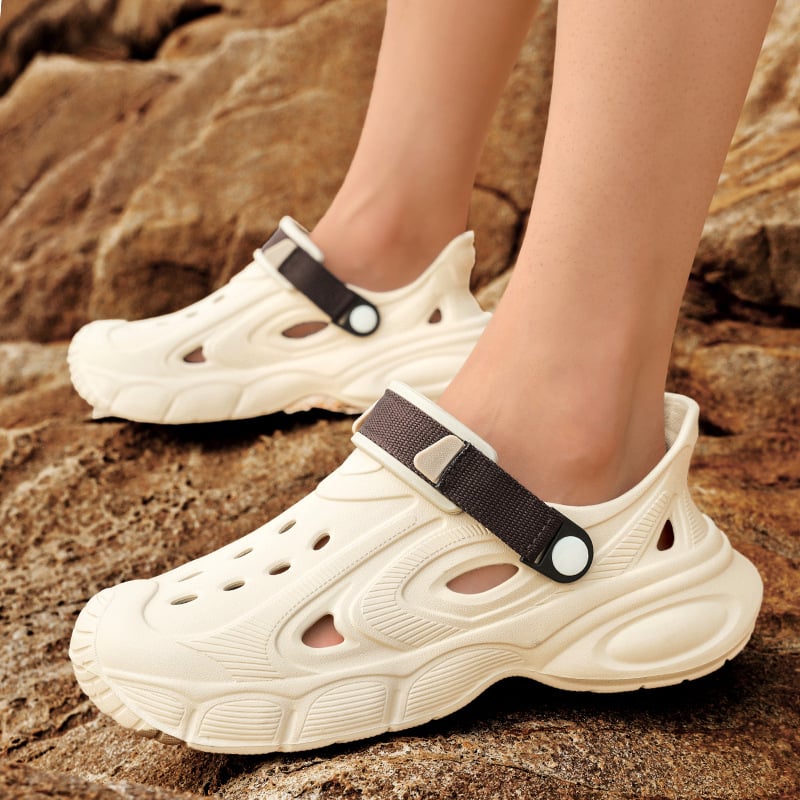 Sandale din nucă de cocos atent selectate pentru îmbrăcăminte de vară, antiderapante, confortabile, cu talpă moale, saboți anti-caca, papuci de plajă pentru bărbați cu vârful în jos