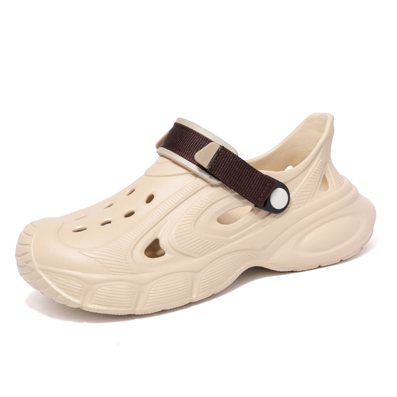 Sandale din nucă de cocos atent selectate pentru îmbrăcăminte de vară, antiderapante, confortabile, cu talpă moale, saboți anti-caca, papuci de plajă pentru bărbați cu vârful în jos