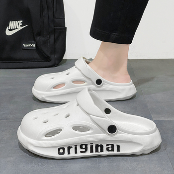 Ανδρικά καλοκαιρινά σανδάλια Croc Shoes με χοντρή σόλα και διπλή χρήση, αντιολισθητικά, αθλητικά σανδάλια με μαλακή σόλα και αντιολισθητική σόλα, ανθεκτικά στη φθορά.