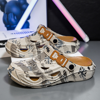 2025 Διασυνοριακά παπούτσια με τρύπες, ανδρικά αντιολισθητικά παντόφλες Baotou με χοντρή σόλα, ανδρικά casual σανδάλια θαλάσσης που προσφέρουν αίσθηση δροσιάς