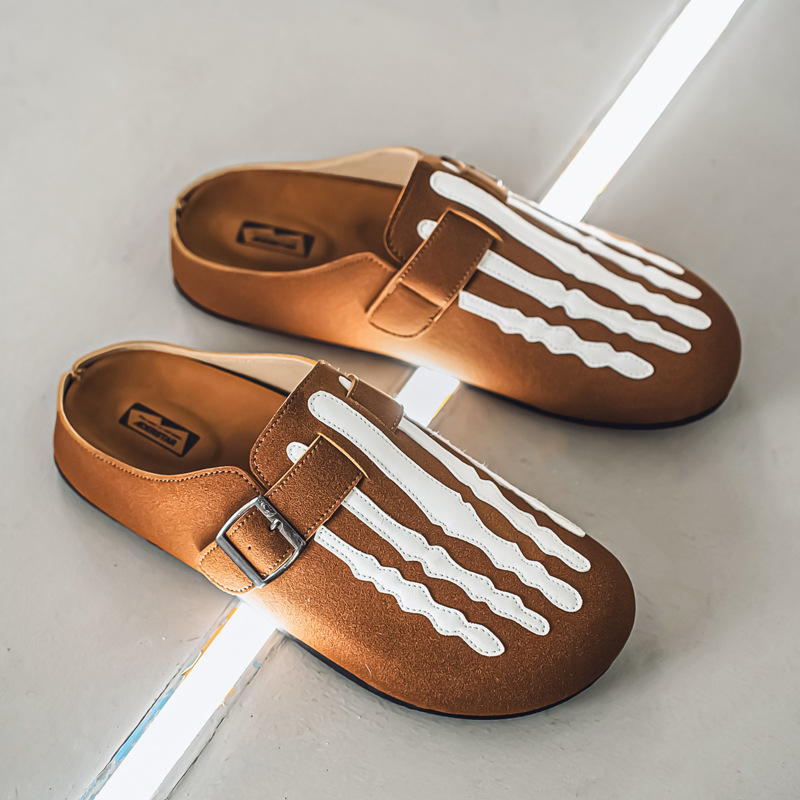 Нови мъжки чехли Birkenstock Niche Mango Toe с ниски крачоли, халф-слип, мързеливи, с плъзгащи се обувки N88-6 от 2025 г.