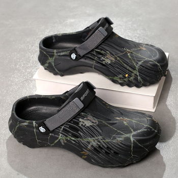 Μοντέρνα, μεγάλα, διασυνοριακά τσόκαρα ενός παπουτσιού, κατασκευασμένα από τον κατασκευαστή Fujian, για άνδρες, για εξωτερική χρήση, casual παντόφλες με δάχτυλα για χρήση σε εξωτερικούς χώρους.