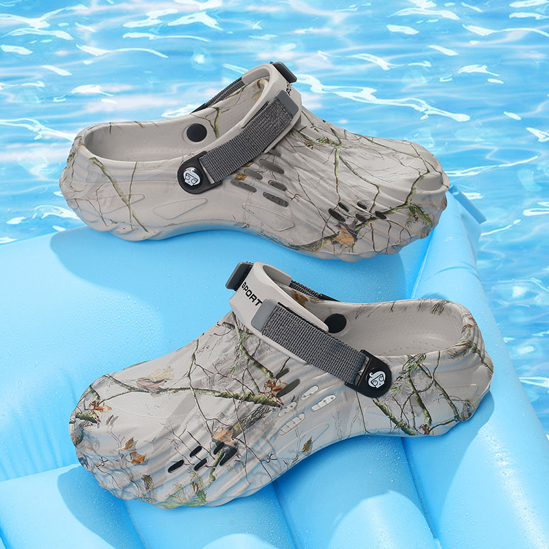 Saboți transfrontalieri de mărime mare, la modă, pentru bărbați, cu un singur pantof și două purtări, pentru exterior, de la producătorul Fujian, pentru îmbrăcăminte exterioară, casual, cu vârfuri în picioare, pentru uz exterior