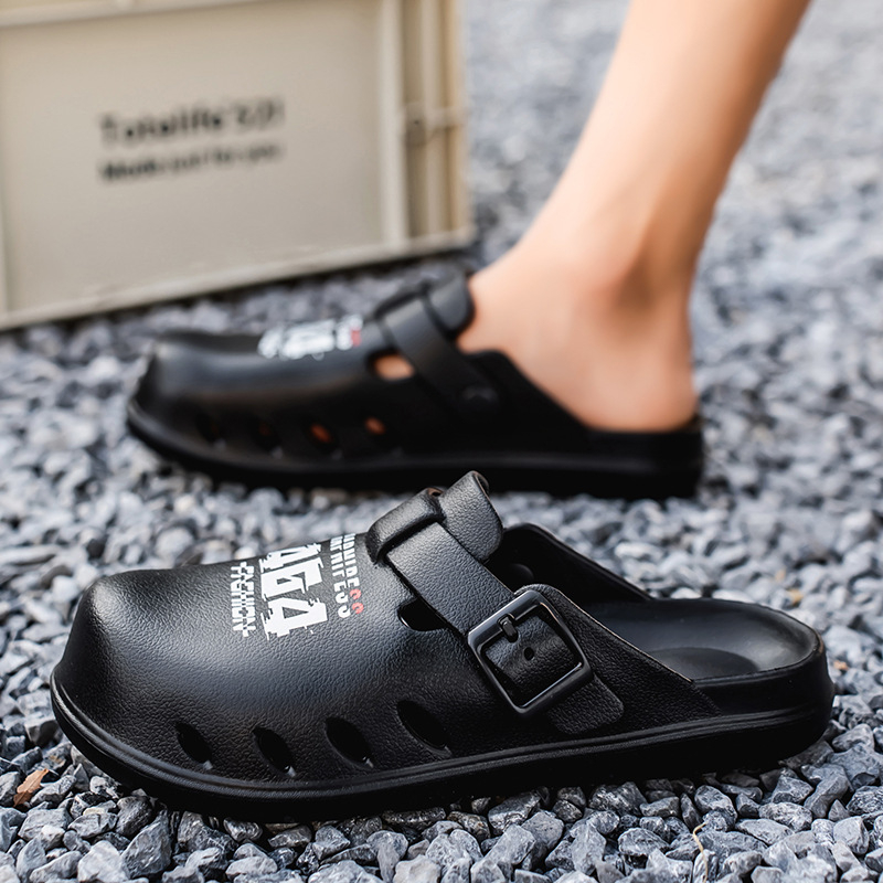 Sandale de plajă pentru bărbați, sandale de vară Birkennee cu găuri, respirabile, antiderapante, la modă, pentru bărbați