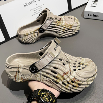 Ανδρικά καλοκαιρινά, μεγάλα μεγέθη, νέα, κυματιστά αθλητικά τσόκαρα εξωτερικού χώρου, τυπωμένα, ελαφριά σανδάλια θαλάσσης με δάχτυλα