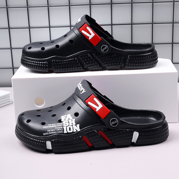 Pantofi de vară pentru bărbați, pantofi de plajă, respirabili, cu fund moale, ușori, pentru bărbați, cu gaură, mărime