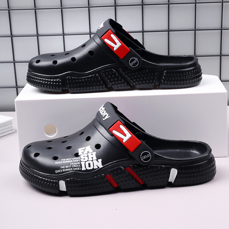 Pantofi de vară pentru bărbați, pantofi de plajă, respirabili, cu fund moale, ușori, pentru bărbați, cu gaură, mărime