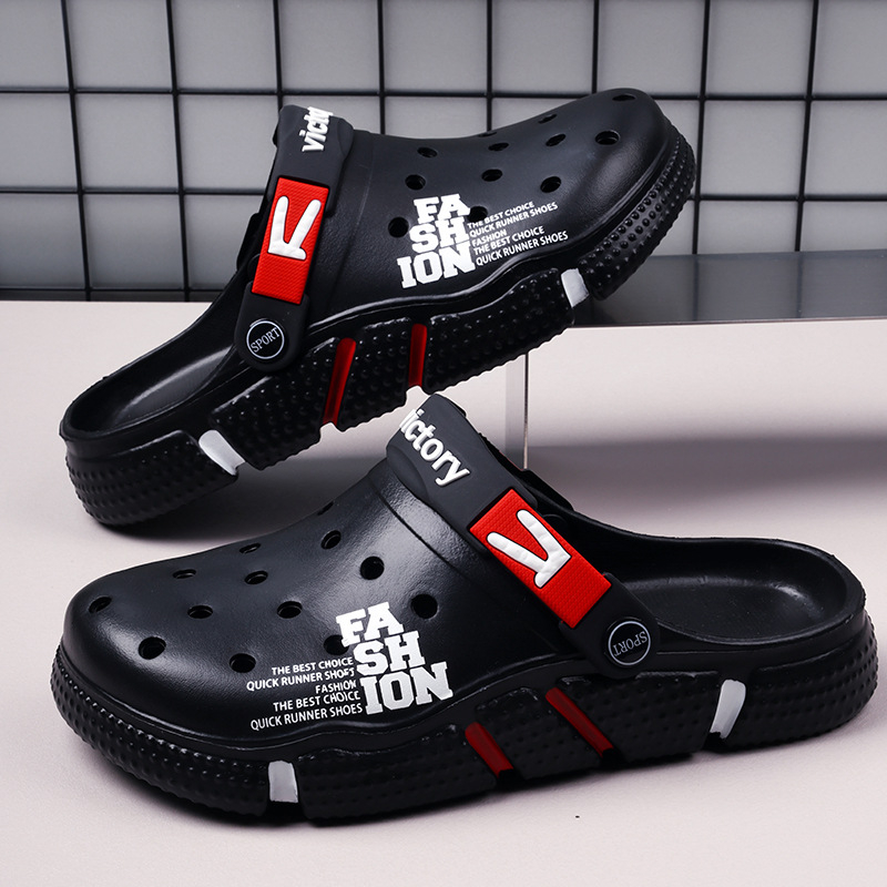 Pantofi de vară pentru bărbați, pantofi de plajă, respirabili, cu fund moale, ușori, pentru bărbați, cu gaură, mărime