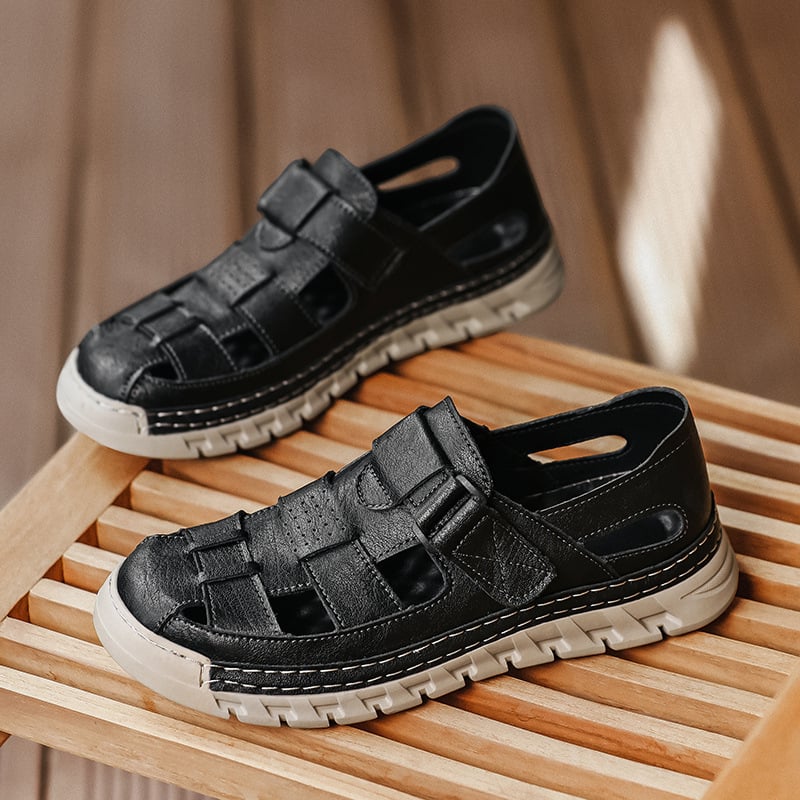 Férfi szandálok nyári külső ruházat kivágott kültéri gázló strand vezetés kettős célú sport nagy méret 4647 baotou klumpa