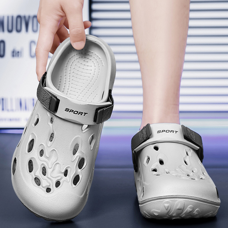 Papuci de vară Baotou pentru bărbați, pantofi de plajă transfrontalieri, mărime plus, sandale casual simple la modă, 2025