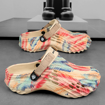 2025-ös nyári nagy méretű krokodilcipő férfi felsőruházat, lélegző, lábujjhegyen záródó papucsok, kültéri gázlócipők, strandcipők, dropshipping
