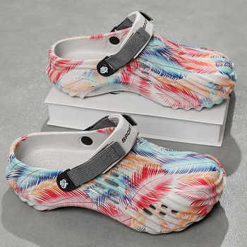 Καλοκαιρινά μεγάλα παπούτσια Croc για άνδρες 2025, παντόφλες με δυνατότητα αναπνοής, παπούτσια για υπαίθριες δραστηριότητες, παπούτσια για την παραλία με dropshipping