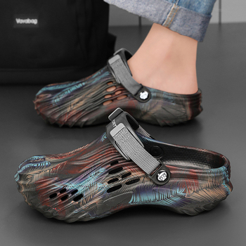Καλοκαιρινά μεγάλα παπούτσια Croc για άνδρες 2025, παντόφλες με δυνατότητα αναπνοής, παπούτσια για υπαίθριες δραστηριότητες, παπούτσια για την παραλία με dropshipping