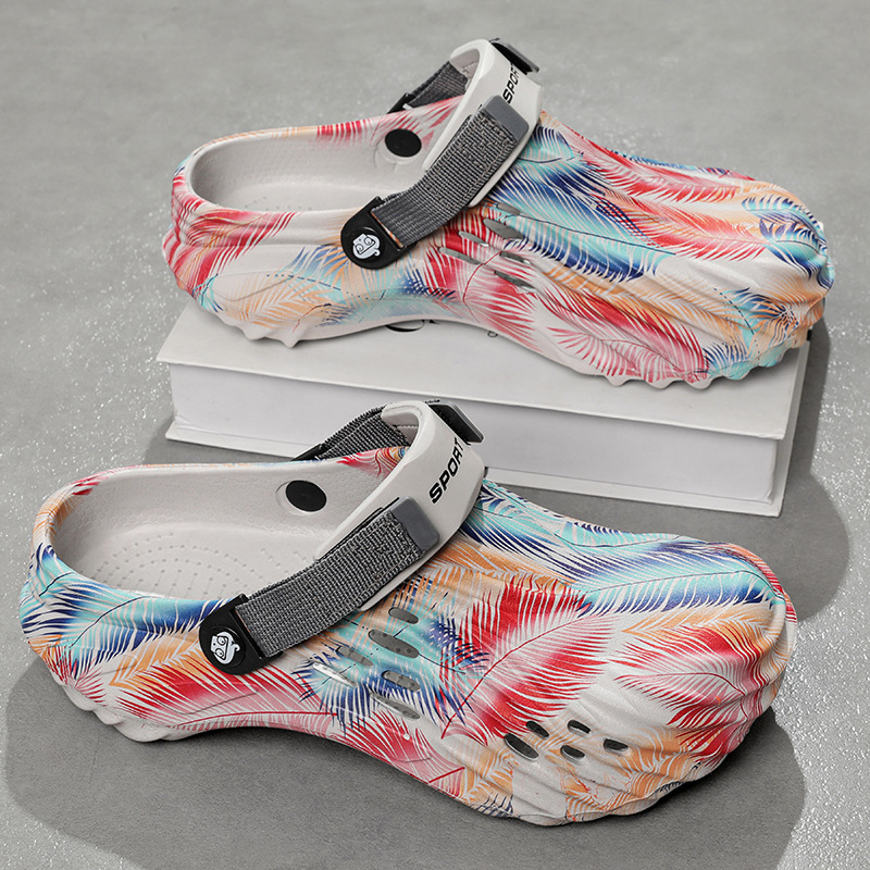 2025-ös nyári nagy méretű krokodilcipő férfi felsőruházat, lélegző, lábujjhegyen záródó papucsok, kültéri gázlócipők, strandcipők, dropshipping