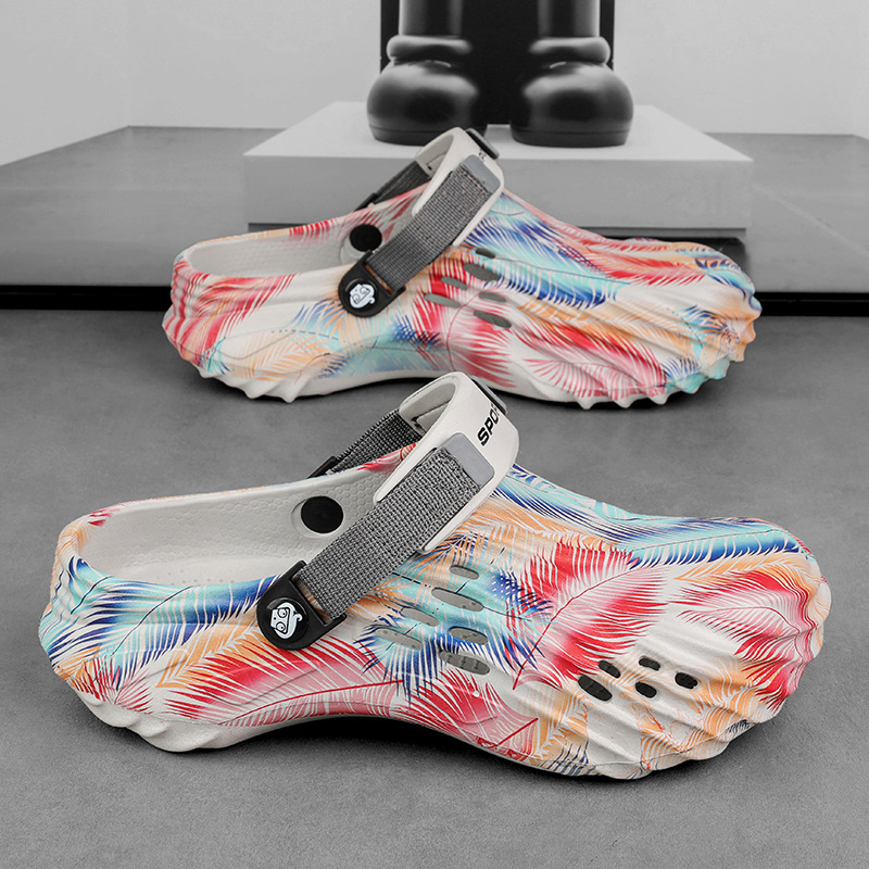 2025-ös nyári nagy méretű krokodilcipő férfi felsőruházat, lélegző, lábujjhegyen záródó papucsok, kültéri gázlócipők, strandcipők, dropshipping