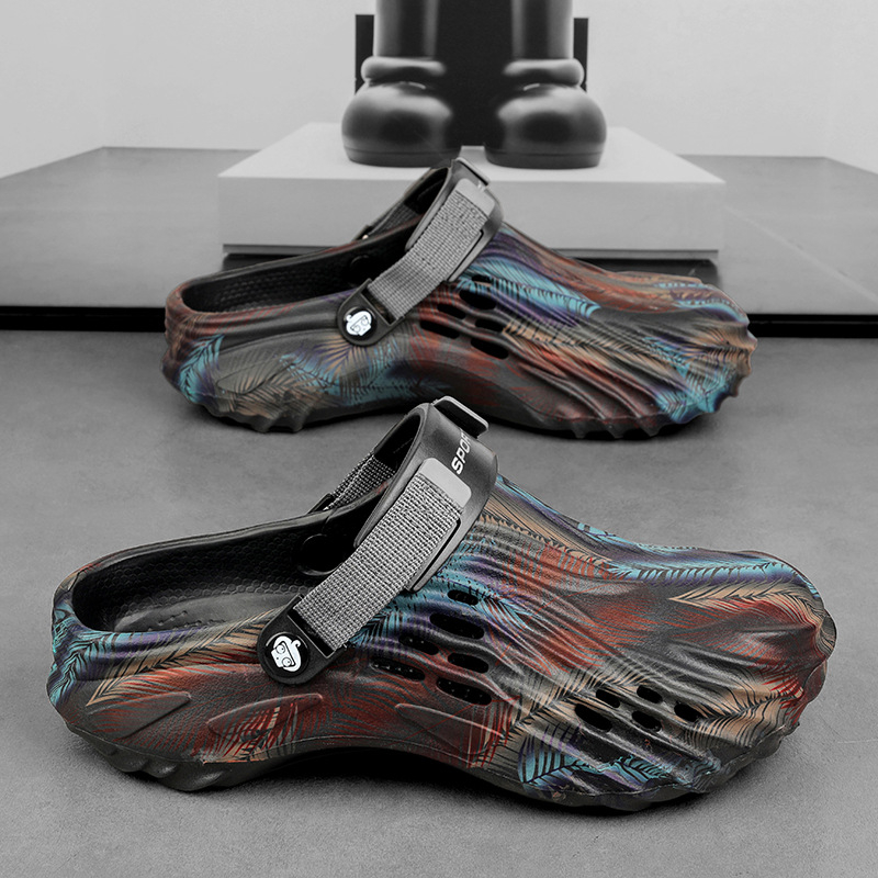 2025-ös nyári nagy méretű krokodilcipő férfi felsőruházat, lélegző, lábujjhegyen záródó papucsok, kültéri gázlócipők, strandcipők, dropshipping