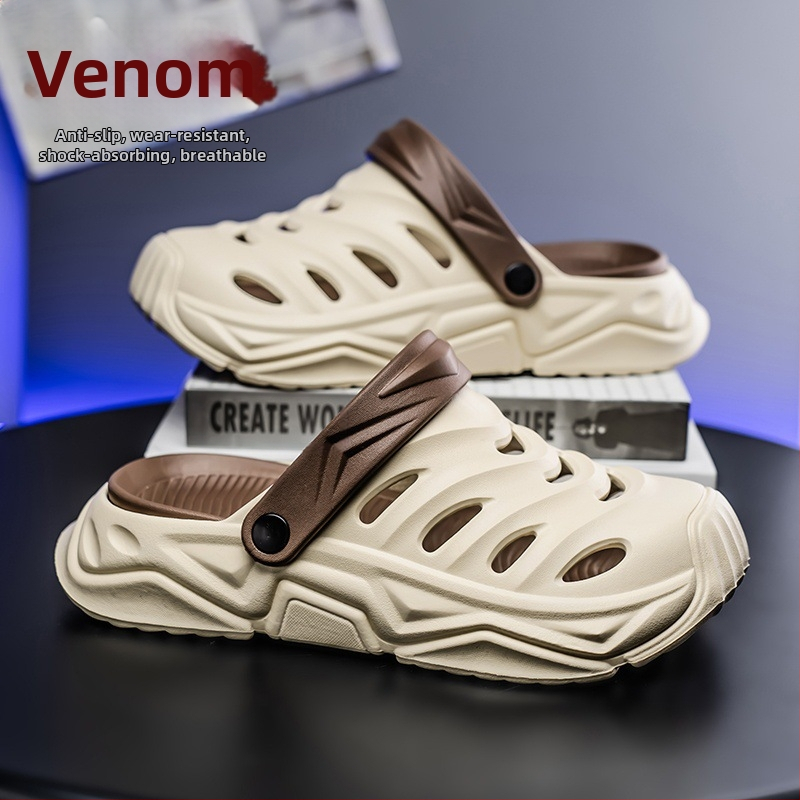 Cross-Border krokodilcipő, férfi nyári felsőruházat, csúszásmentes, 2025-ös új stílusú strandszandál, férfi koreai stílusú gyártó, nagykereskedelem