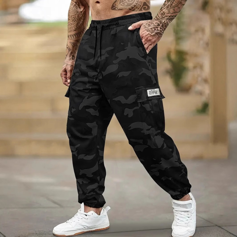 [Határokon átnyúló méret] 2025 Új Férfi Amerikai Lezser Camouflage Cargo Nadrág Trendi Tavaszi & Őszi Csinos Lezser Nadrág