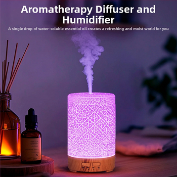 Ζωηρόχρωμος υπερηχητικός υγραντήρας ρωγμών ξύλου, επιτραπέζιος λαμπτήρας αρωματοθεραπείας για οικιακή χρήση, μεγάλη χωρητικότητα υπνοδωματίου, μικρός επιτραπέζιος λαμπτήρας