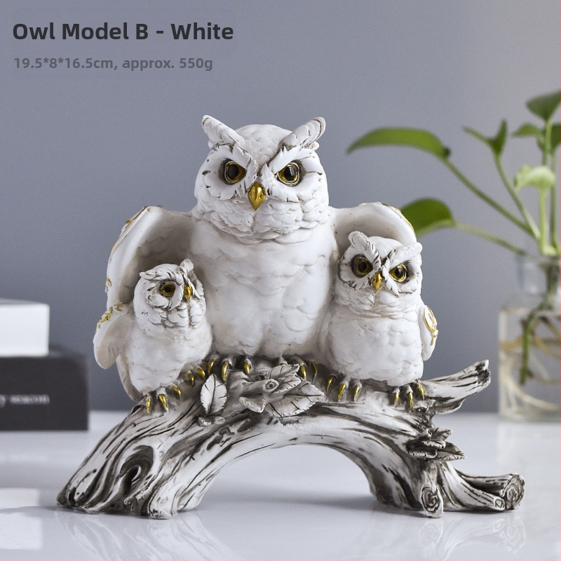 Határokon átnyúló modern egyszerű bagoly gyantaszobor díszek otthoni irodai íróasztal állatszobrászat dekoratív kézművesség