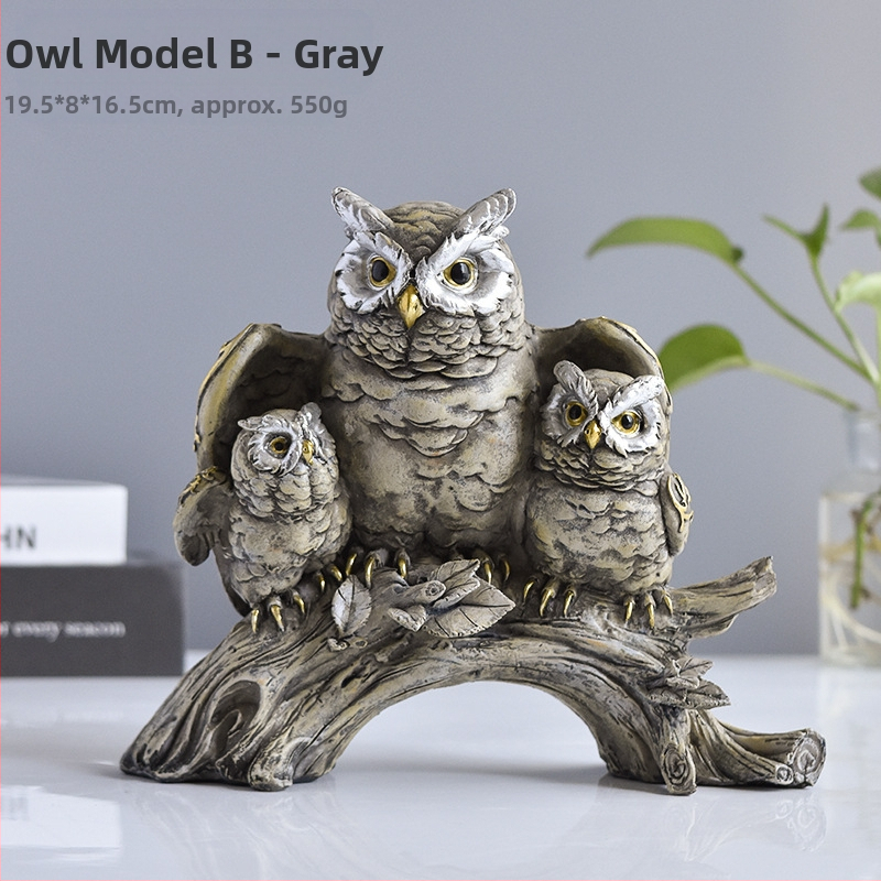 Határokon átnyúló modern egyszerű bagoly gyantaszobor díszek otthoni irodai íróasztal állatszobrászat dekoratív kézművesség