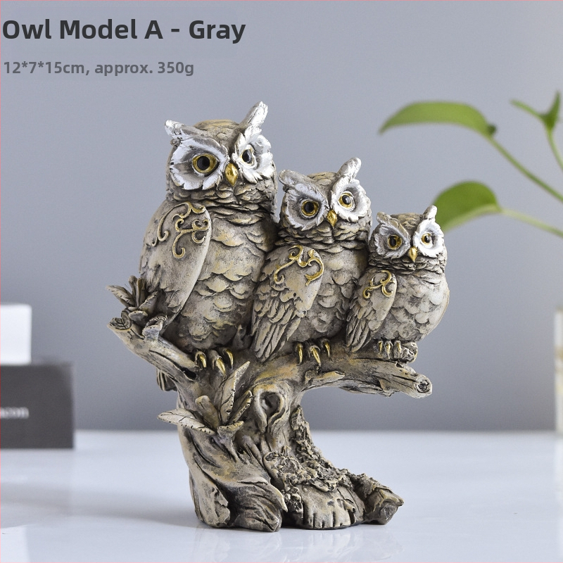 Határokon átnyúló modern egyszerű bagoly gyantaszobor díszek otthoni irodai íróasztal állatszobrászat dekoratív kézművesség