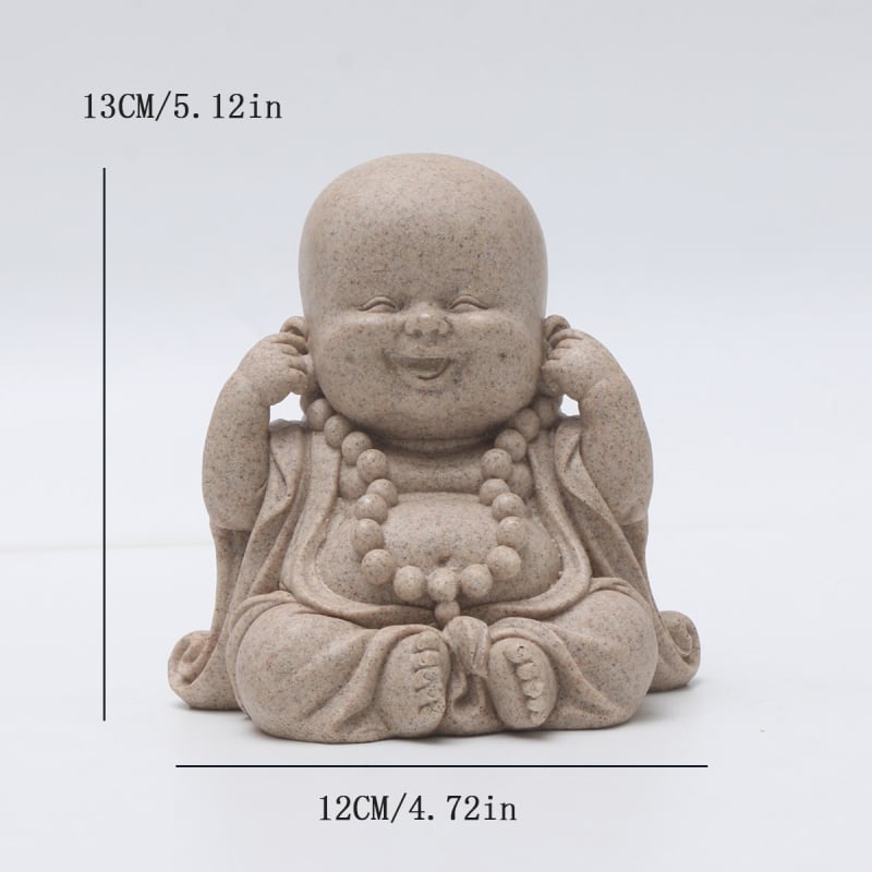 Ornamente de artizanat din rășină, gresie, Maitreya Buddha, micul călugăr, micul călugăr poate fi folosit ca decorațiuni pentru ceai de pe desktop