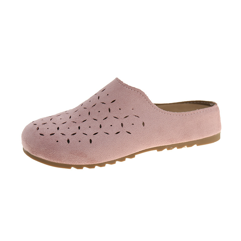 Üreges kivágású női klumpa, új tavaszi, sokoldalú, lapos talpú, Birkenstock stílusú bebújós cipők