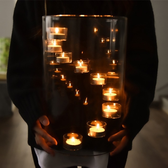 Ευρωπαϊκό στιλ εξαιρετικά μεγάλο γυάλινο κηροπήγιο κερί δείπνο ατμόσφαιρα διακόσμηση δημιουργική περιστρεφόμενη κηροπήγιο κερί σπίτι