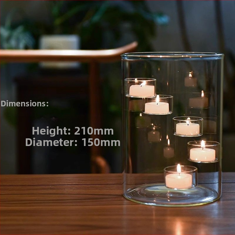 Ευρωπαϊκό στιλ εξαιρετικά μεγάλο γυάλινο κηροπήγιο κερί δείπνο ατμόσφαιρα διακόσμηση δημιουργική περιστρεφόμενη κηροπήγιο κερί σπίτι