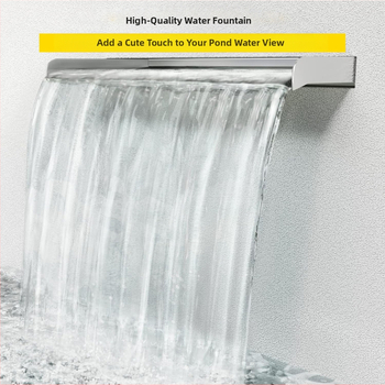 Tiesioginio gamyklinio tiekimo baseino fontanas iš nerūdijančio plieno, baseino krioklio perpildymo sistema su vamzdžių jungtimi, stačiakampis sodo lauko baseinas