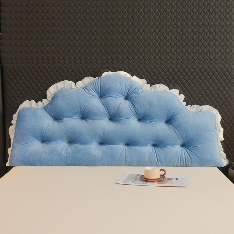 Europietiško stiliaus lovos pagalvėlė su didele atlošu ir paaukštinta dvigulės lovos pagalvėle, smėlio spalvos, minkštas tatamio krepšys, juosmens dirželis