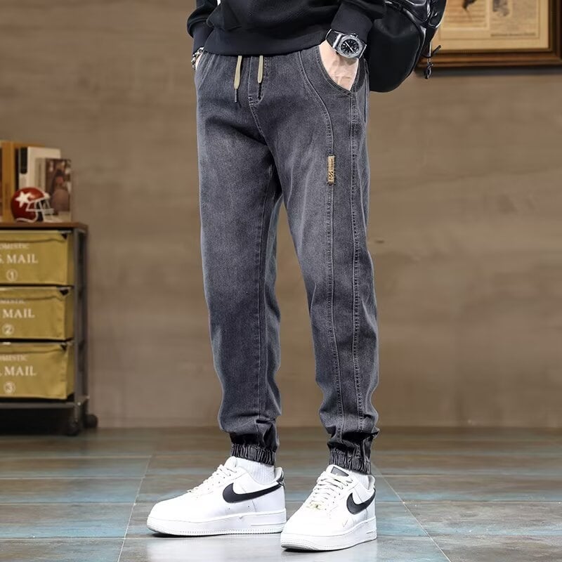 Blugi bărbătești cu imprimeu floral, stil casual, stil Workwear, primăvara 2025, nou-veniți, marca la modă Harlan, pantaloni lungi cu imprimeu floral