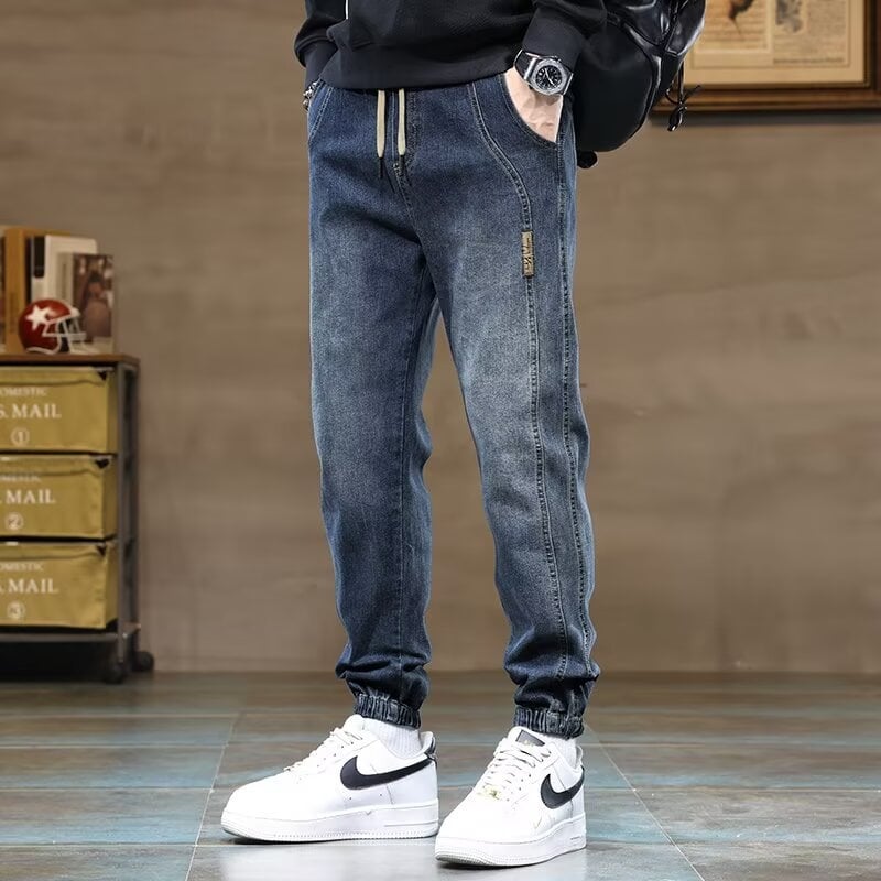 Blugi bărbătești cu imprimeu floral, stil casual, stil Workwear, primăvara 2025, nou-veniți, marca la modă Harlan, pantaloni lungi cu imprimeu floral