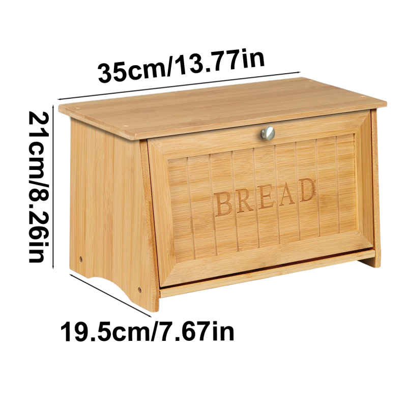 Bambuko duonos laikymo dėžė daugiafunkcinė virtuvės kepimo laikymo dėžė darbalaukio organizavimui biuro laikymo dėžė su dangčiu